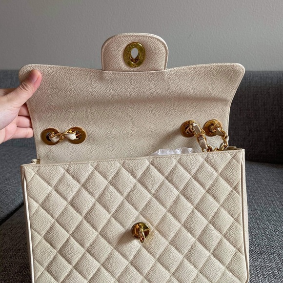 CHANEL JUMBO XL CLASSIC FLAP CAVIAR24k GHW - Picture 9 of 17